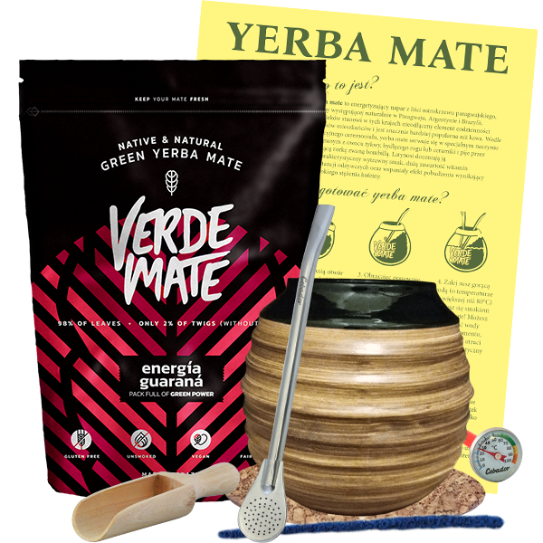 Zestaw Yerba Verde Mate Energia Guarana 500g