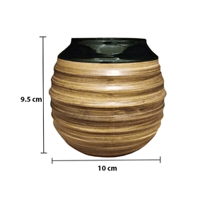 Matero Ceramiczne Miodowe - Czarne Szkliwione