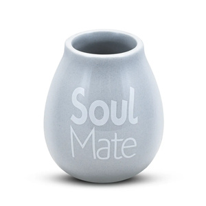 Tykwa Ceramiczna szara z logo Soul Mate - 350 ml