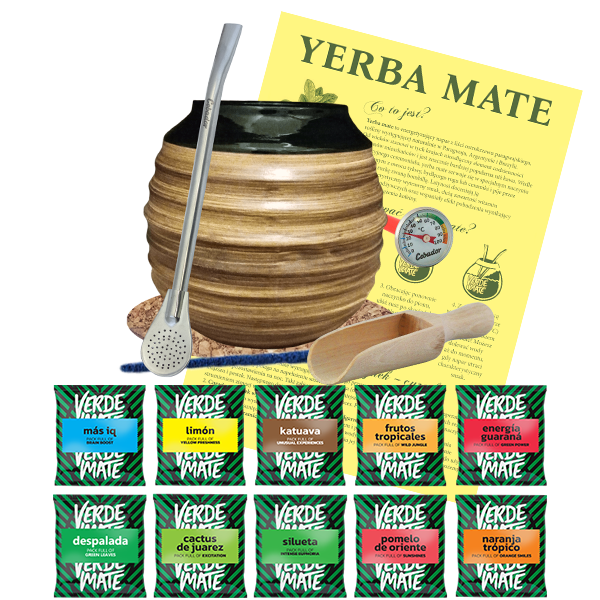 Zestaw STARTOWY yerba mate 10x50g + termometr
