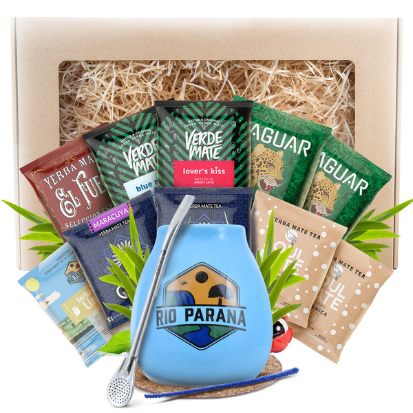 Zestaw Yerba Mate Prezentowy 10x50g 500g Matero + Bombilla