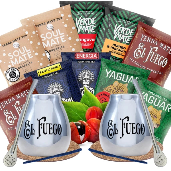 ZESTAW dla Dwojga Yerba Mate Tykwa Bombilla 10x50g