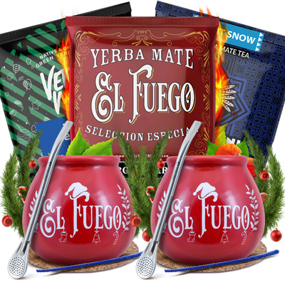 Zimowy Zestaw Yerba Mate DLA DWOJGA Matero Bombilla