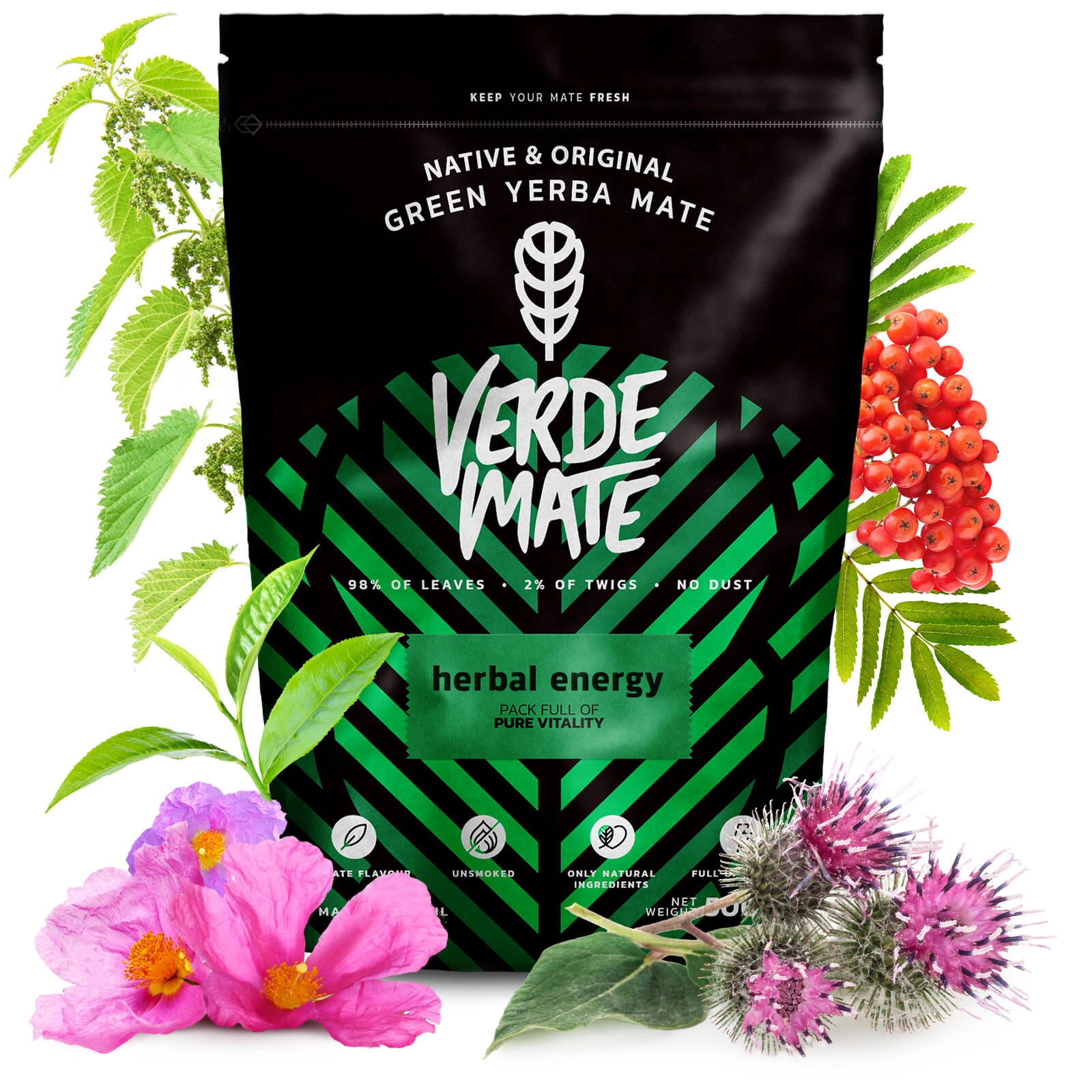 Verde Mate Green Herbal Energy - Zbliżenie