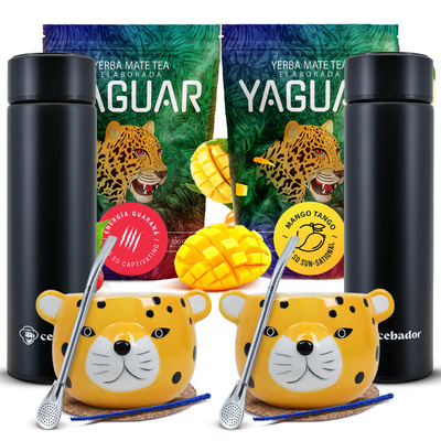Zestaw Yerba Mate Yaguar Termos dla dwojga 1000g