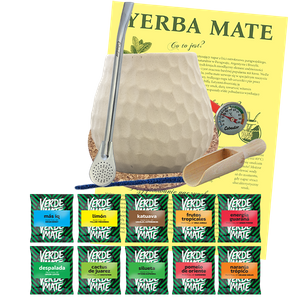 Zestaw STARTOWY yerba mate 10x50g + termometr