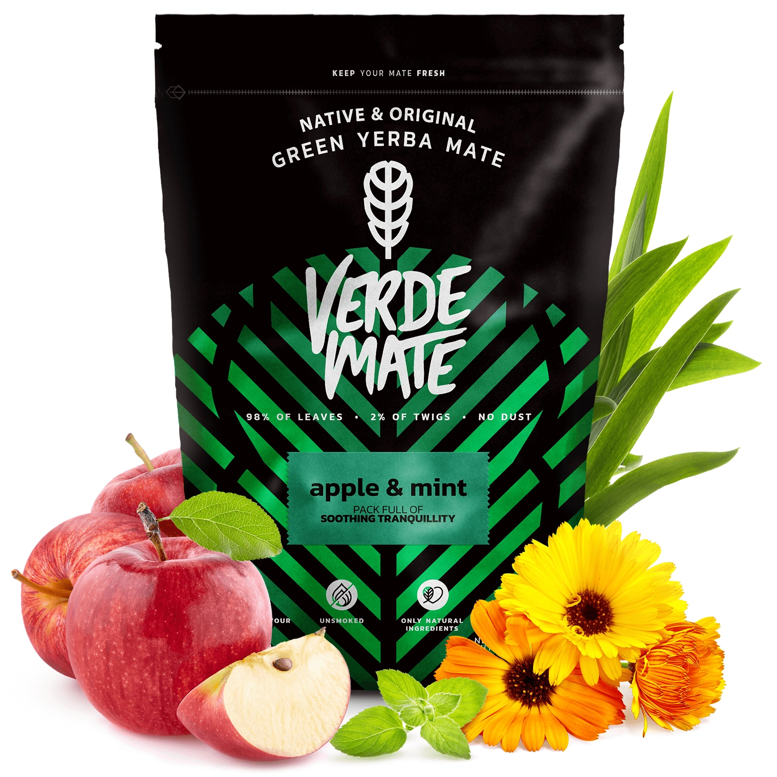 Verde Mate Green Apple & Mint - Zbliżenie