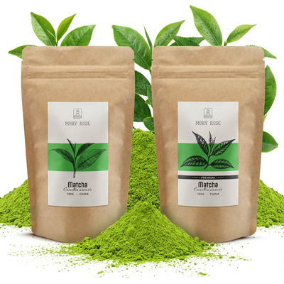 Zestaw 2 herbat matcha z Chin: premium + kulinarna