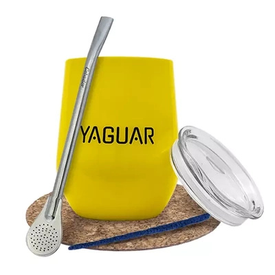 Zestaw akcesoriów do yerba mate: matero termiczne TermoLid + bombilla