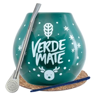 Zestaw Yerba Verde Mate Tykwa zimowa Bombilla
