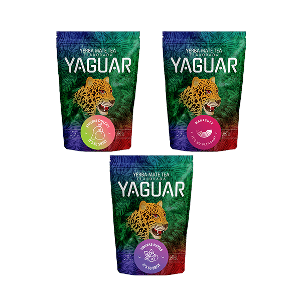 Zestaw Yerba Mate Yaguar Owocowe 3x500g 1,5kg