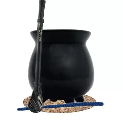 Zestaw Tykwa Caldero do Yerba Mate Bombilla Negro