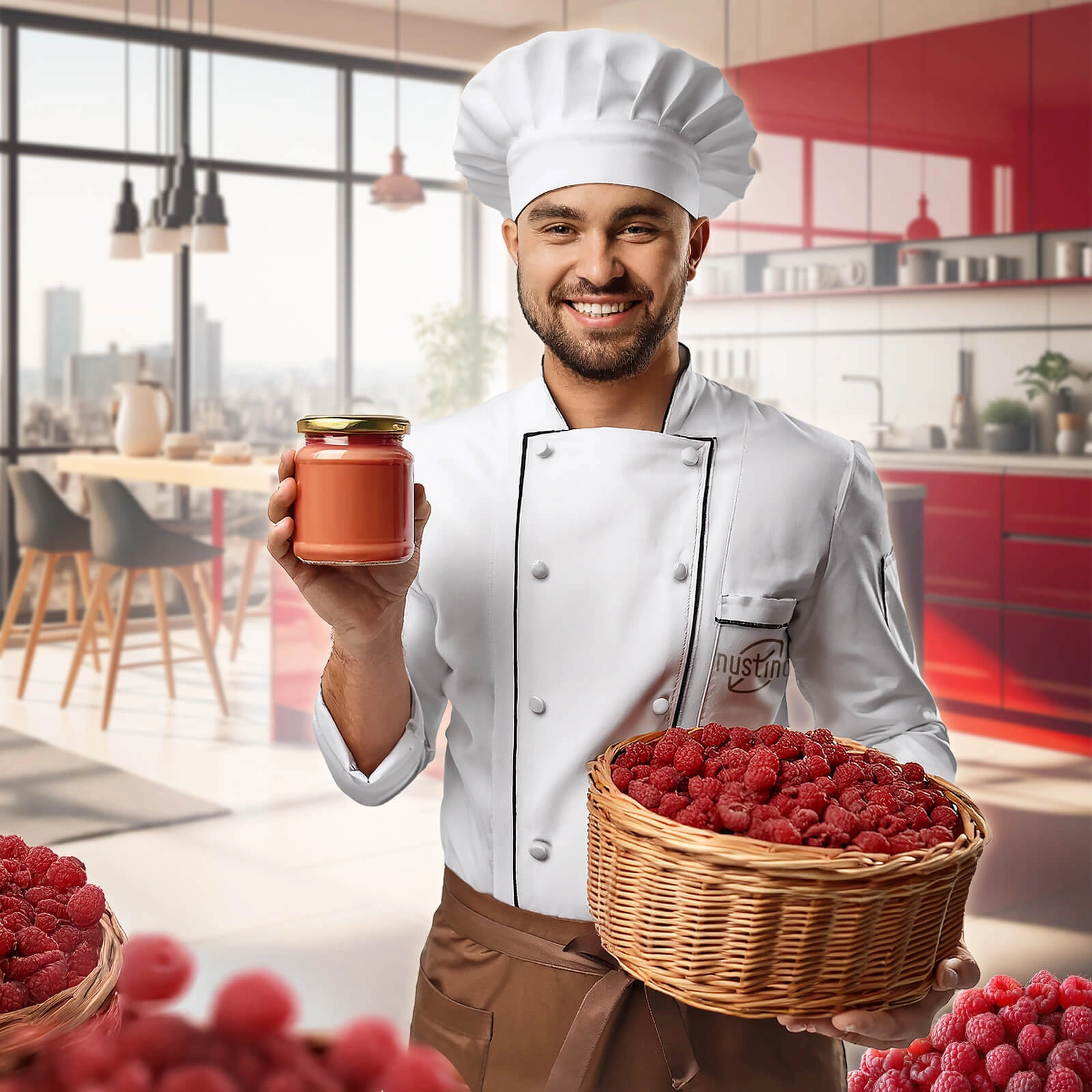 Masło orzechowe w proszku Nustino Raspberry