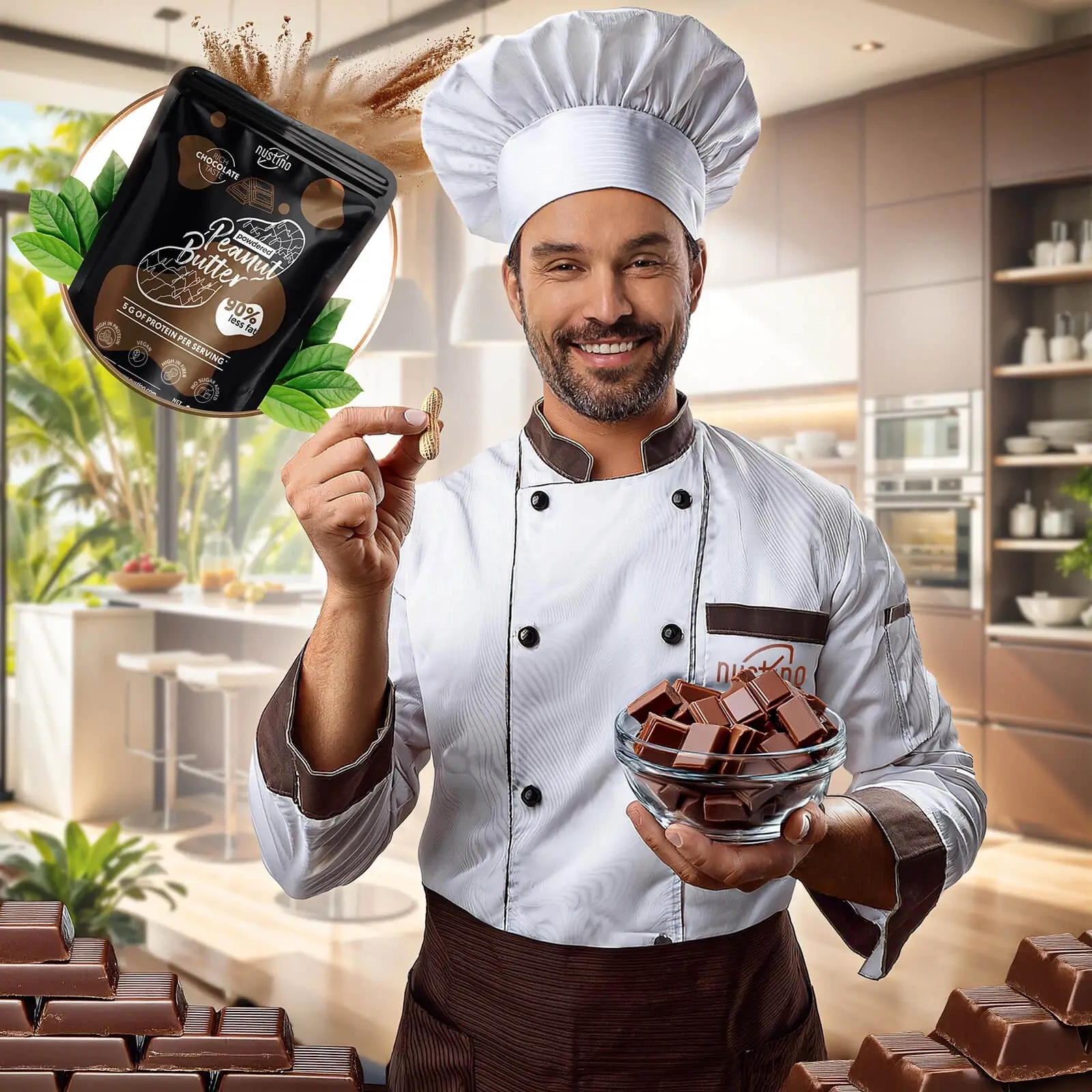 Masło orzechowe w proszku Nustino Chocolate