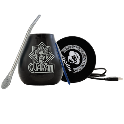 Zestaw Akcesoriów do Yerba Mate: podgrzewacz USB + Matero + Bombilla