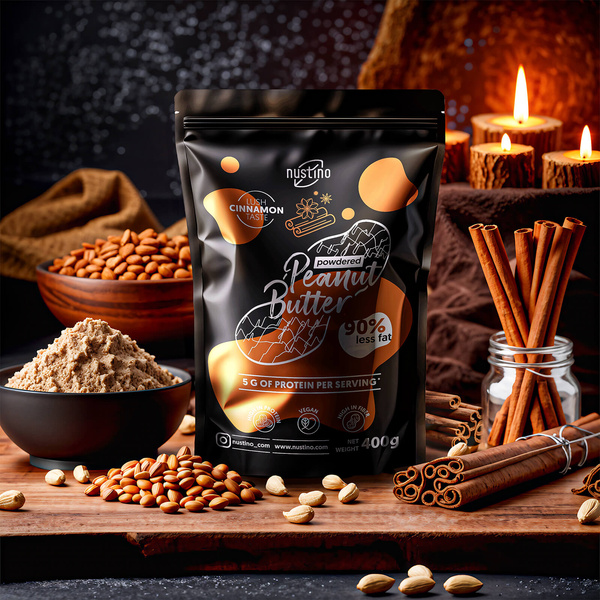 Nustino – Masło Orzechowe w Proszku – Cynamon 400 g