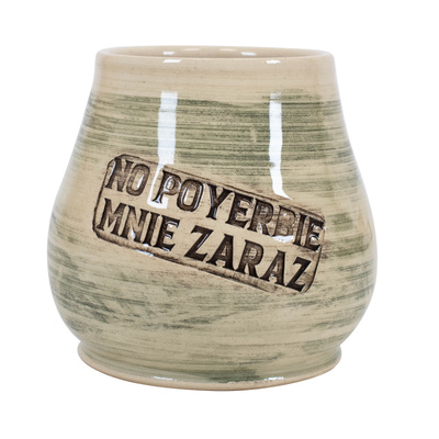 Matero Ceramiczne "No poyerbie mnie zaraz" 350 ml – seria Crater