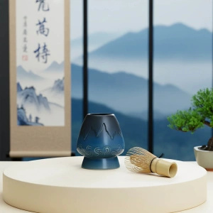 Zestaw ceremonialny do parzenia herbaty matcha: japońska matcha BIO ceremonialna 30g + akcesoria