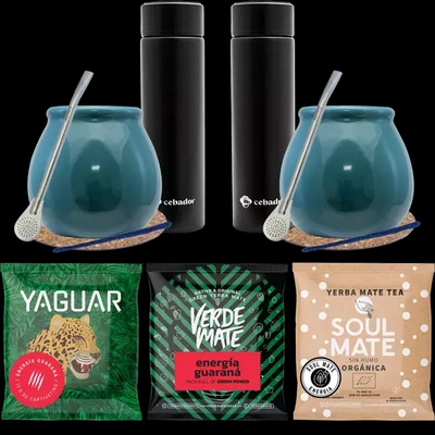 Zestaw dla Dwojga Yerba Mate Energia  tykwa Matero