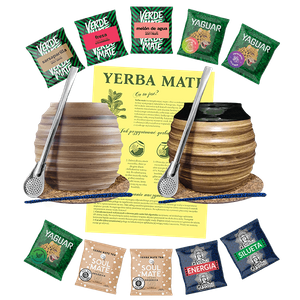 ZESTAW dla Dwojga Yerba Mate tykwa miodowa  + próbki 10x50g
