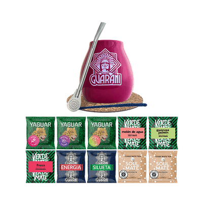 Zestaw Yerba Mate 500g Tykwa Bombilla 10x50g - Zestaw Prezentowy
